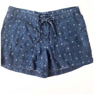 Gap Fact. Blue Chambray Drawstring Shorts Lyocell